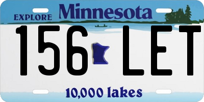 MN license plate 156LET