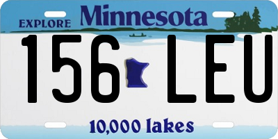 MN license plate 156LEU