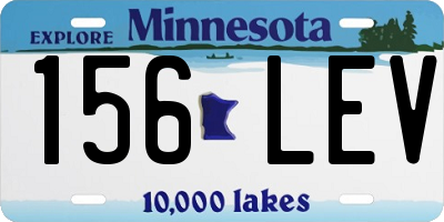 MN license plate 156LEV