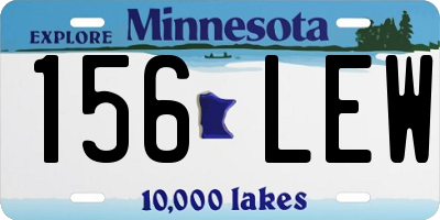 MN license plate 156LEW