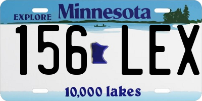 MN license plate 156LEX