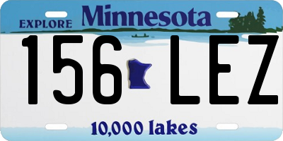 MN license plate 156LEZ