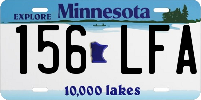MN license plate 156LFA