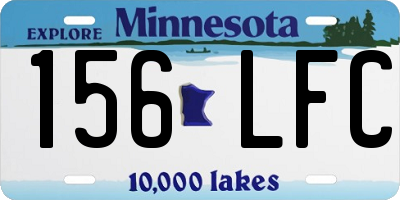 MN license plate 156LFC