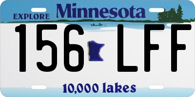 MN license plate 156LFF