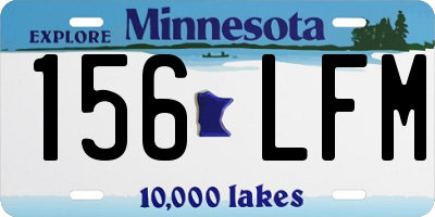 MN license plate 156LFM