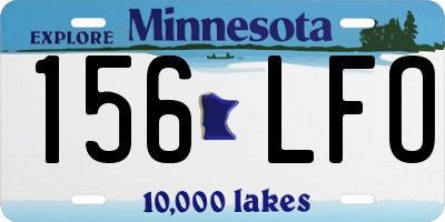 MN license plate 156LFO