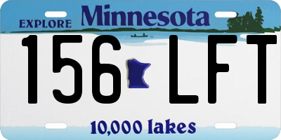 MN license plate 156LFT