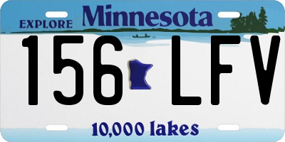 MN license plate 156LFV