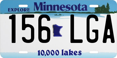 MN license plate 156LGA
