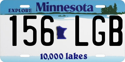 MN license plate 156LGB