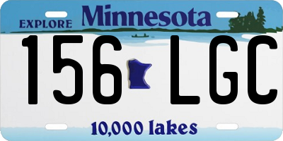 MN license plate 156LGC
