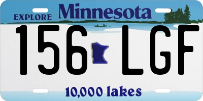 MN license plate 156LGF