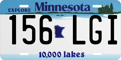 MN license plate 156LGI