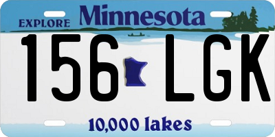 MN license plate 156LGK