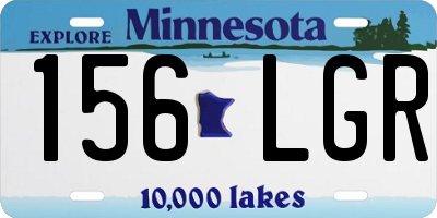 MN license plate 156LGR