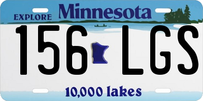 MN license plate 156LGS