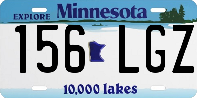 MN license plate 156LGZ