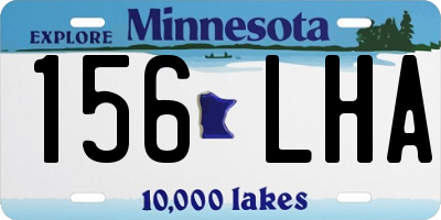 MN license plate 156LHA