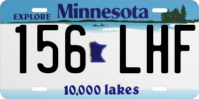MN license plate 156LHF
