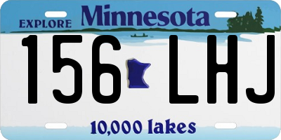 MN license plate 156LHJ