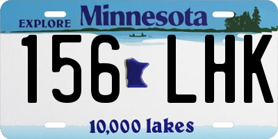 MN license plate 156LHK
