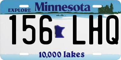 MN license plate 156LHQ