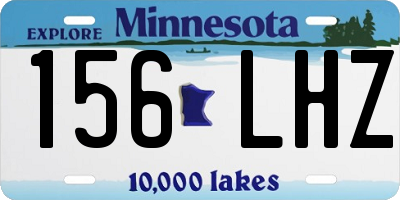 MN license plate 156LHZ
