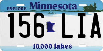 MN license plate 156LIA