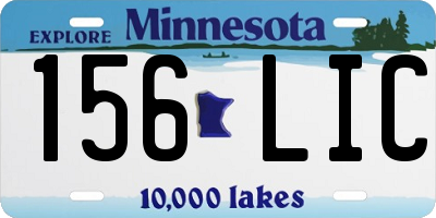 MN license plate 156LIC