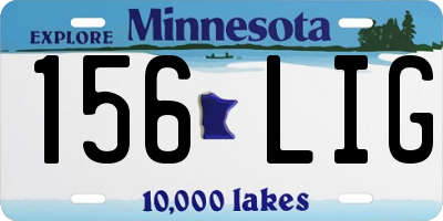 MN license plate 156LIG