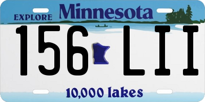 MN license plate 156LII