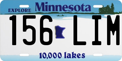 MN license plate 156LIM