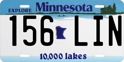 MN license plate 156LIN