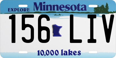 MN license plate 156LIV