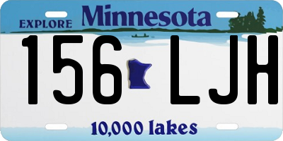 MN license plate 156LJH