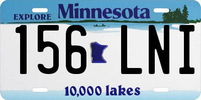 MN license plate 156LNI