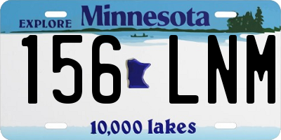 MN license plate 156LNM