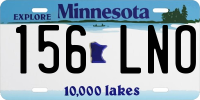 MN license plate 156LNO