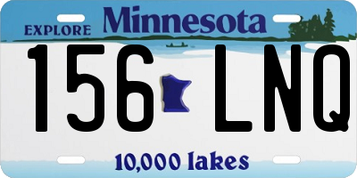 MN license plate 156LNQ