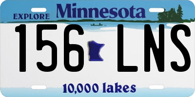 MN license plate 156LNS