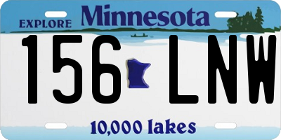 MN license plate 156LNW