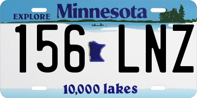 MN license plate 156LNZ
