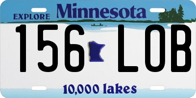 MN license plate 156LOB