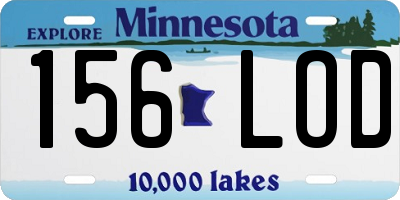 MN license plate 156LOD