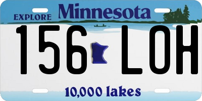 MN license plate 156LOH