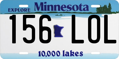 MN license plate 156LOL