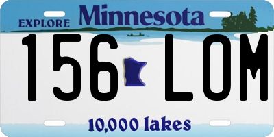 MN license plate 156LOM