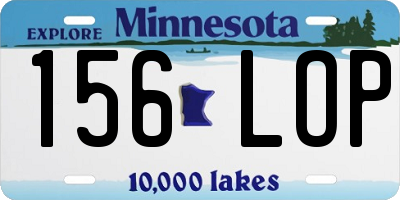 MN license plate 156LOP