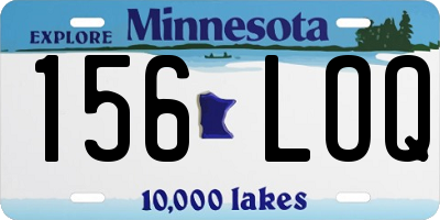 MN license plate 156LOQ